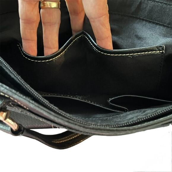 Etienne Aigner Handbag Shoulder Purse Signature Canvas Logo Leather Brown Gold - Picture 9 of 12